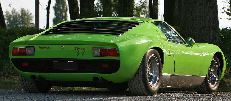 1971 Lamborghini Miura P400 SV top car rating and specifications